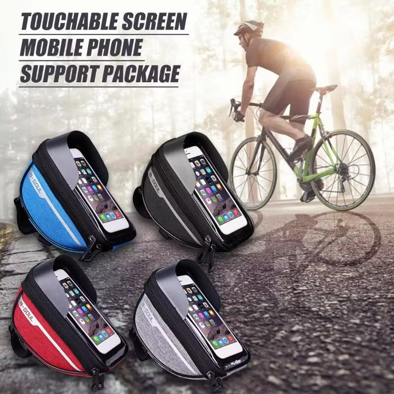 Polyester Waterproof Bike Phone Holder Touch Screen Mtb Bicycle Stand Handlebar Mount Smart Cell Phone Support Bike Rack