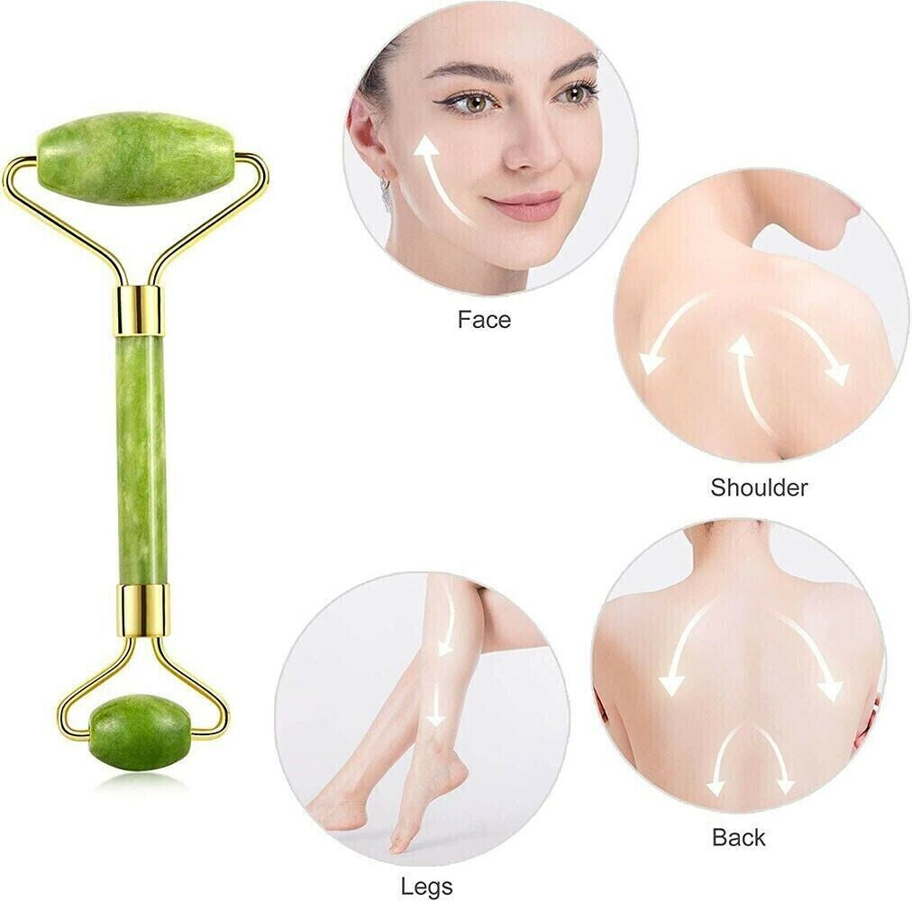 New Jade Face Massagers Roller Tool Beauty Face Eye Neck Anti-Ageing Therapy