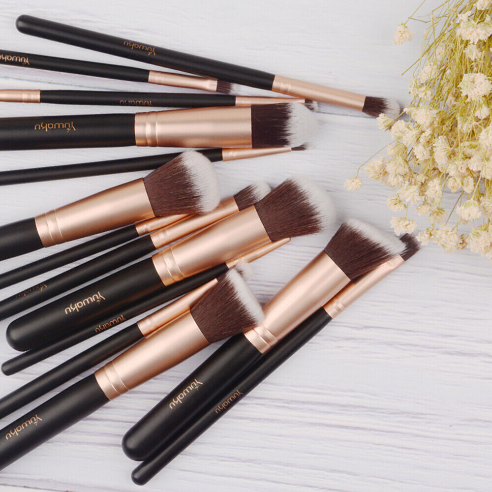 14Pcs Kabuki Make up Brushes Set Eye Shadow Blusher Face Powder Foundation Use