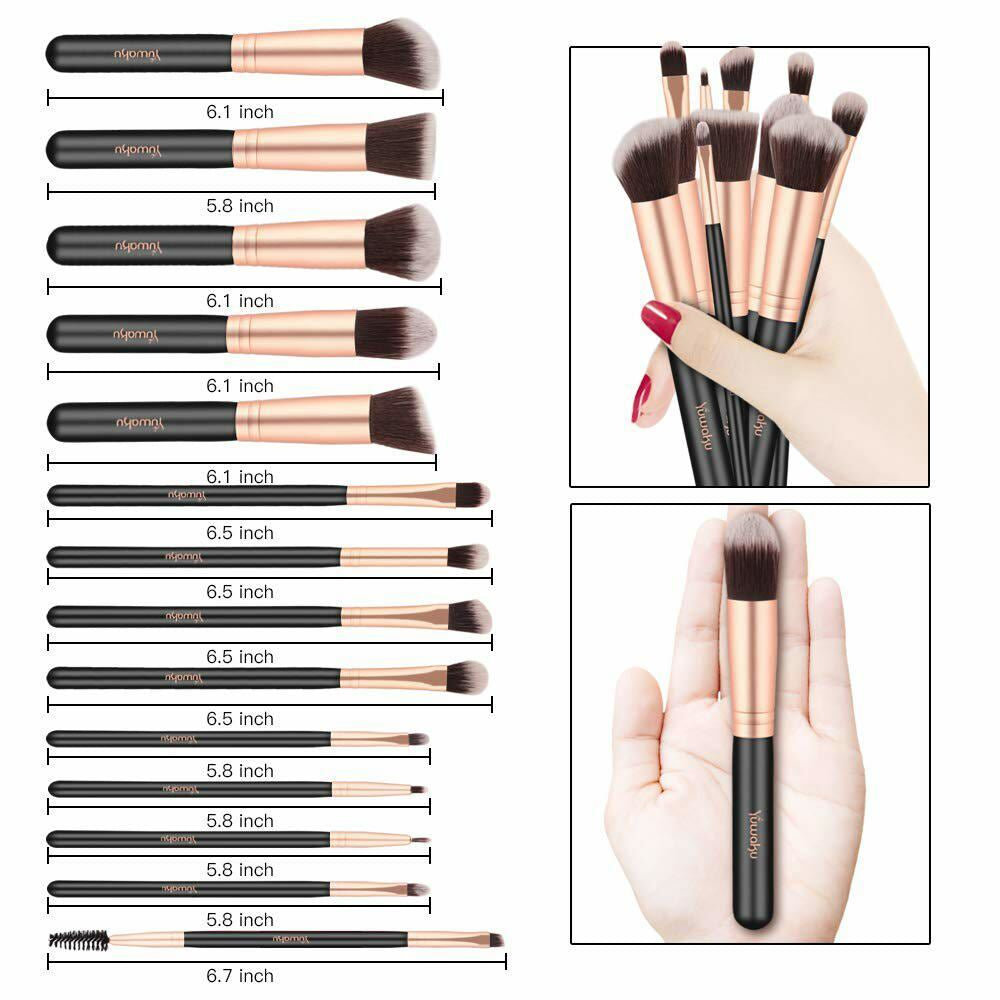 14Pcs Kabuki Make up Brushes Set Eye Shadow Blusher Face Powder Foundation Use