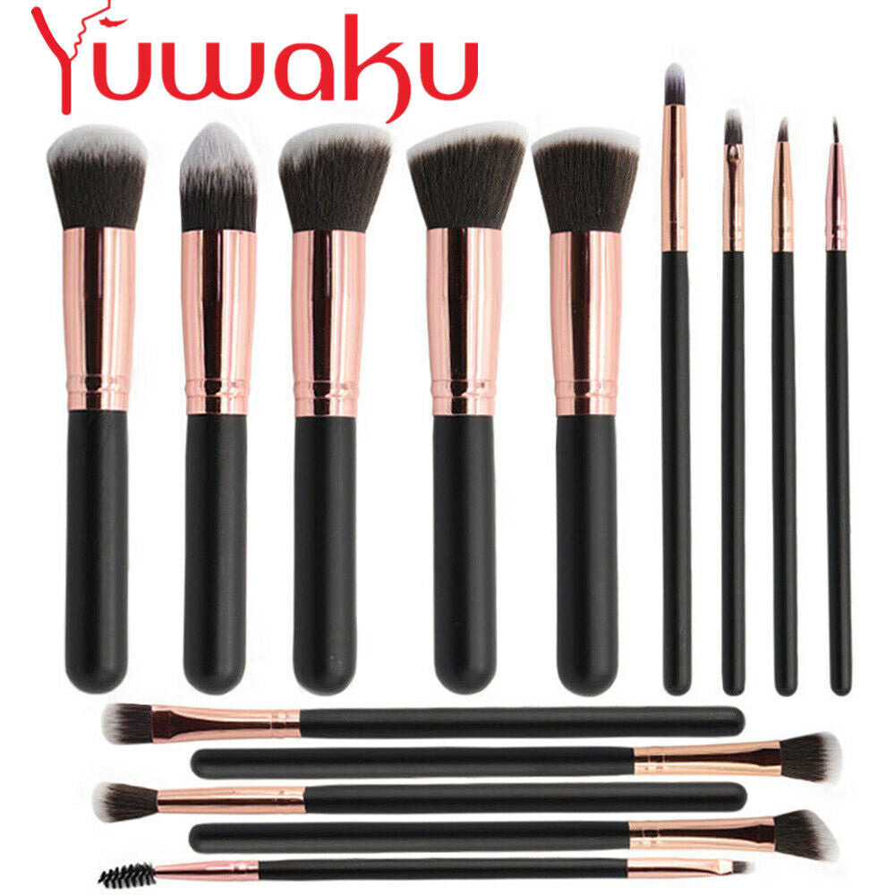 14Pcs Kabuki Make up Brushes Set Eye Shadow Blusher Face Powder Foundation Use