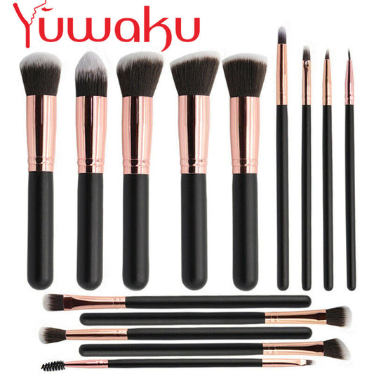 14Pcs Kabuki Make up Brushes Set Eye Shadow Blusher Face Powder Foundation Use