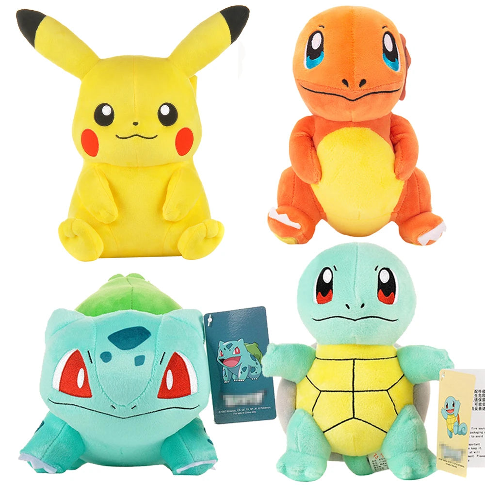 Original Pokemon Plush Charmander Squirtle Pikachu Plush Bulbasaur Anime Stuffed Animal Toy