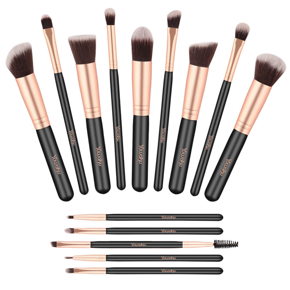 14Pcs Kabuki Make up Brushes Set Eye Shadow Blusher Face Powder Foundation Use